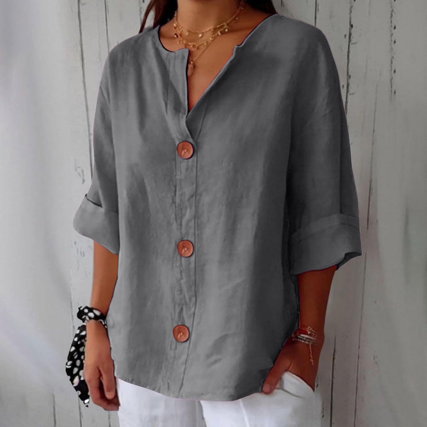 CLARA | Casual Linen Blouse