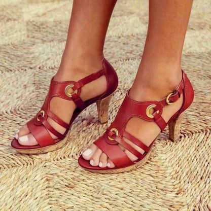 VERA | Leather Strap Sandals