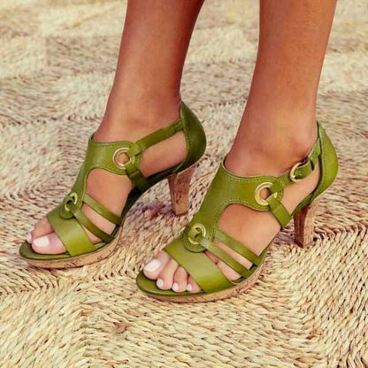VERA | Leather Strap Sandals
