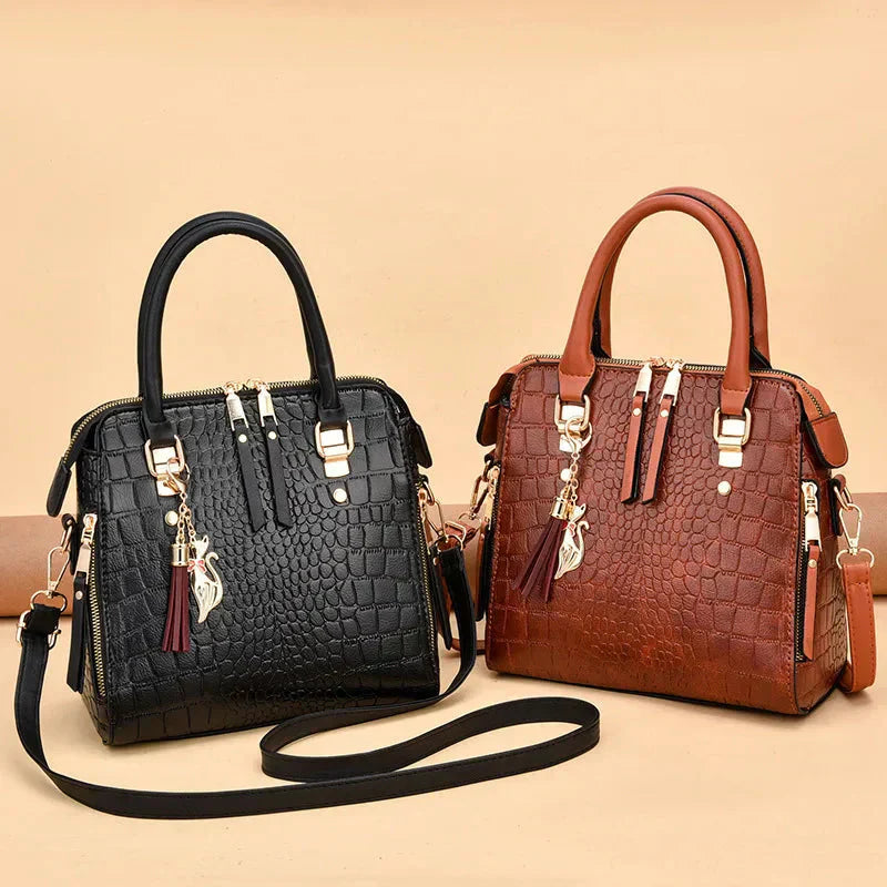 Belen | Luxury Crocodile-Embossed Leather Bag