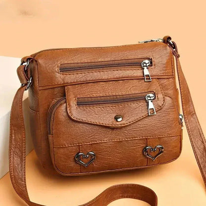 Lux | Trendy Heart Accent Crossbody Bag